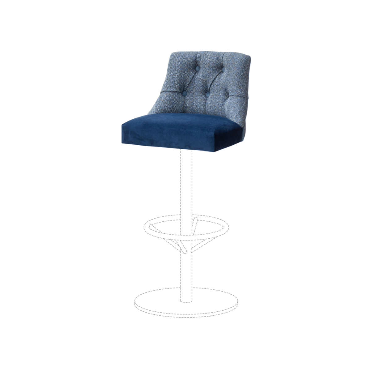 Gramercy bar stool back 1