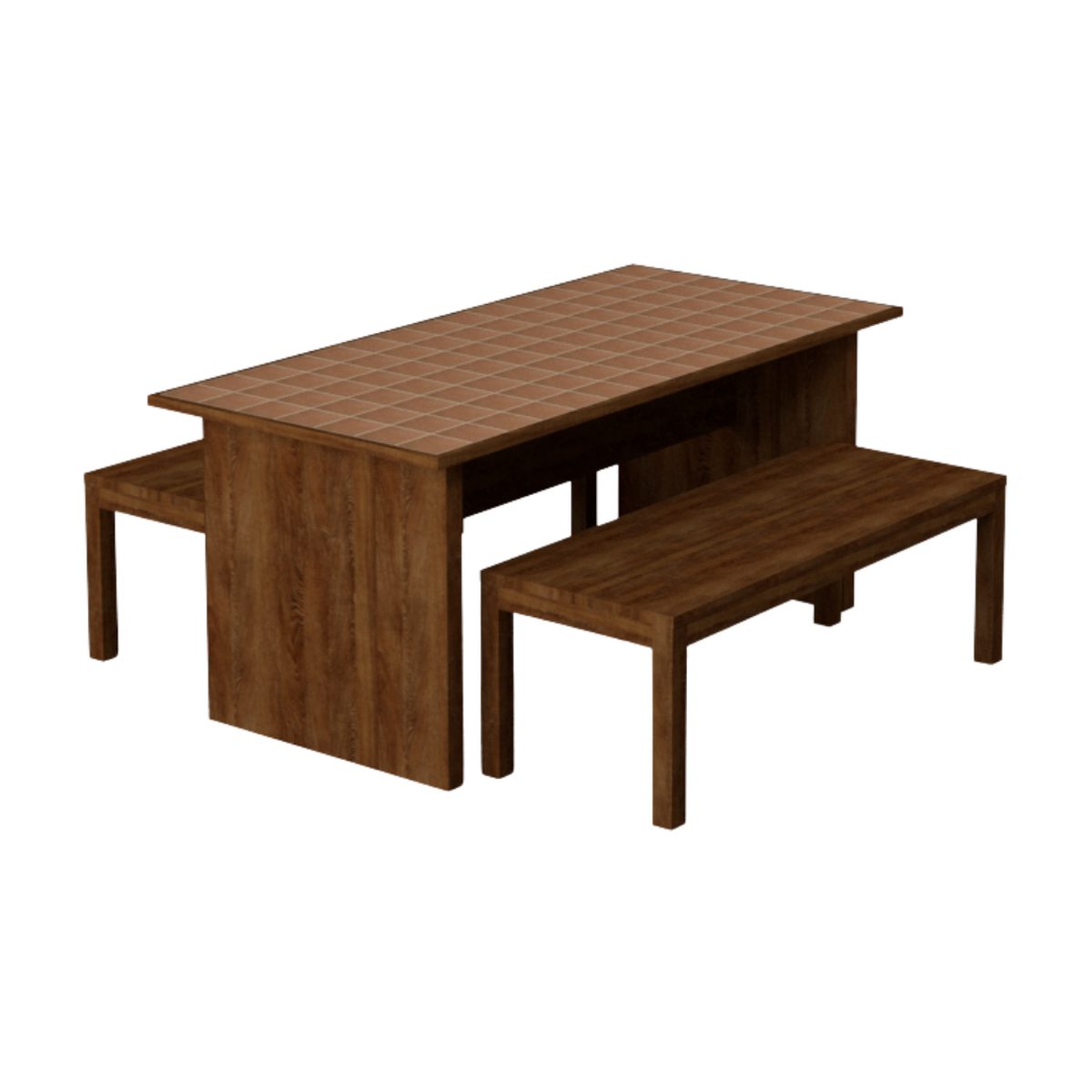 Ely bespoke 6-person communal tables with 2 x benches 1