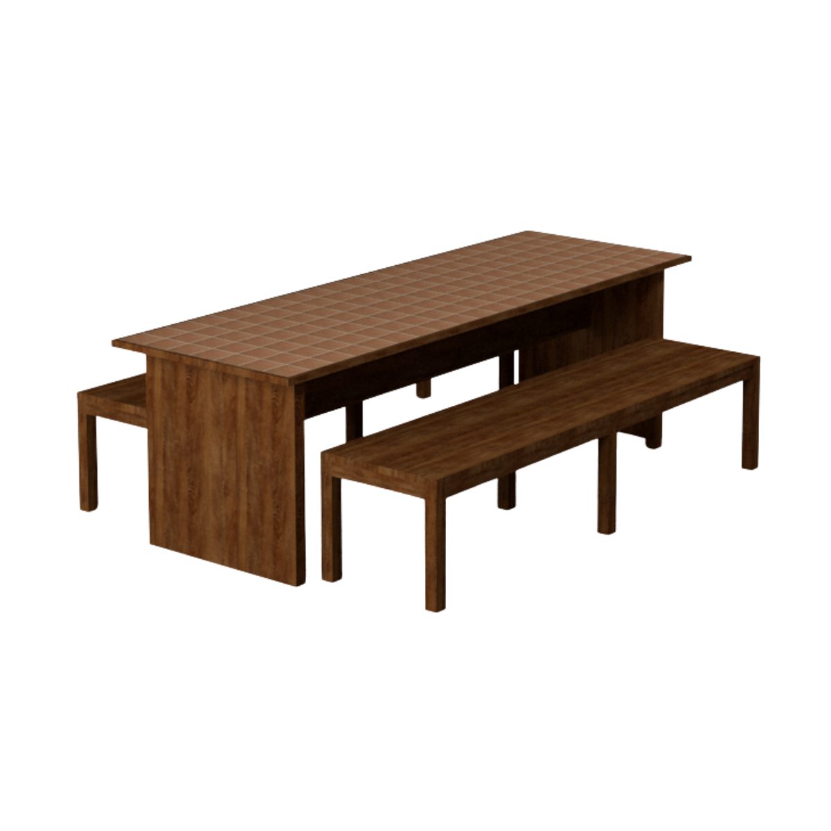 Ely bespoke 8-person communal tables with 2 x benches 1