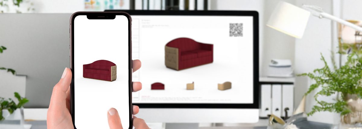 3d visualisation of bespoke sofa design