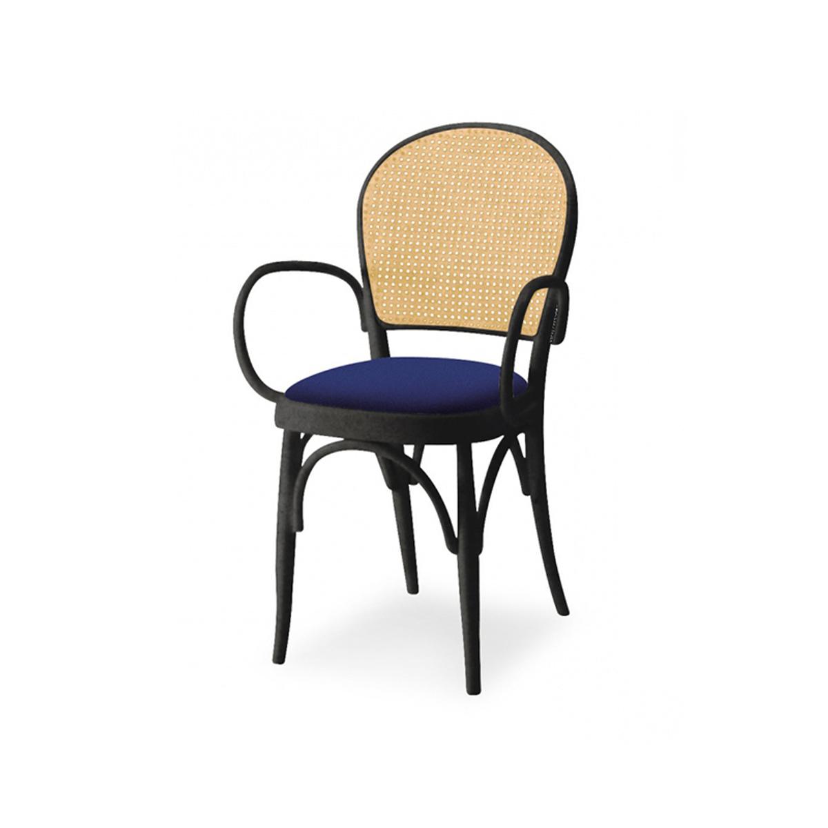 Bentwood 60 Cane And Upholstered Armchair