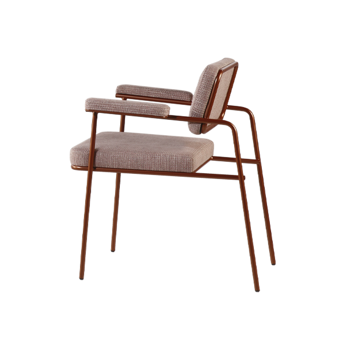 Boogie Armchair Matt 04 Copper Frame Inside Out Contracts