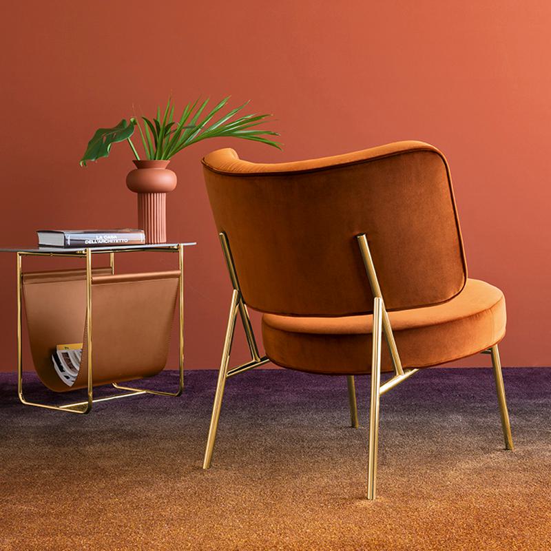 Coco lounge chair with a bracing back Coco lounge chair with a bracing back