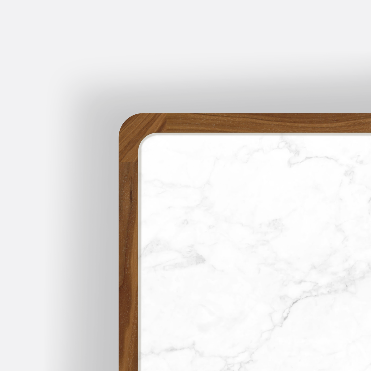 Marble Top with Walnut edge