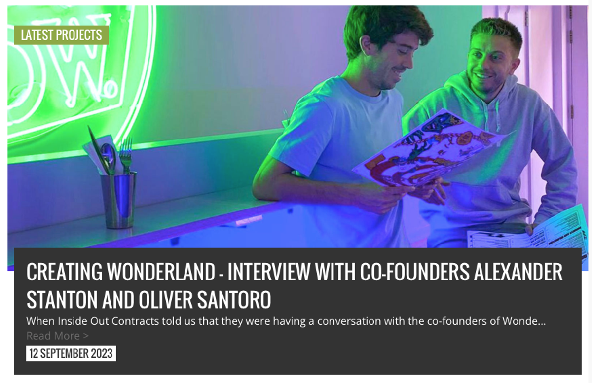 Design Insider Article. Wonderland