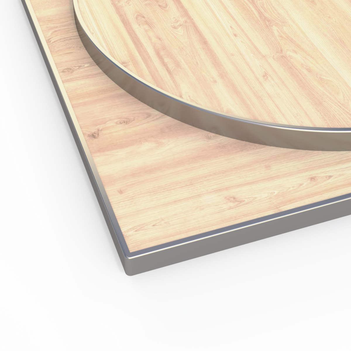 Table Top Veneer With Metal Edge