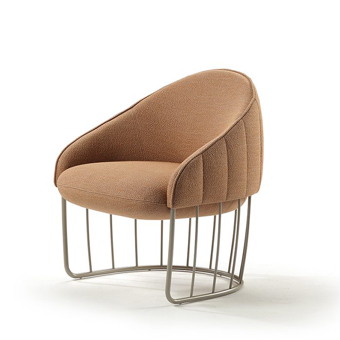 Tonella round fluted upholstered chair 70s inspired furniture InsideOutContracts Tonella round fluted upholstered chair 70s inspired furniture InsideOutContracts