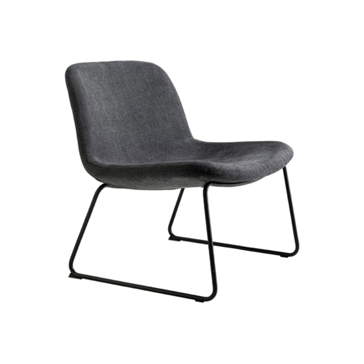 Web College Metal Lounge Chair Grey And Black Inside Out Contracts