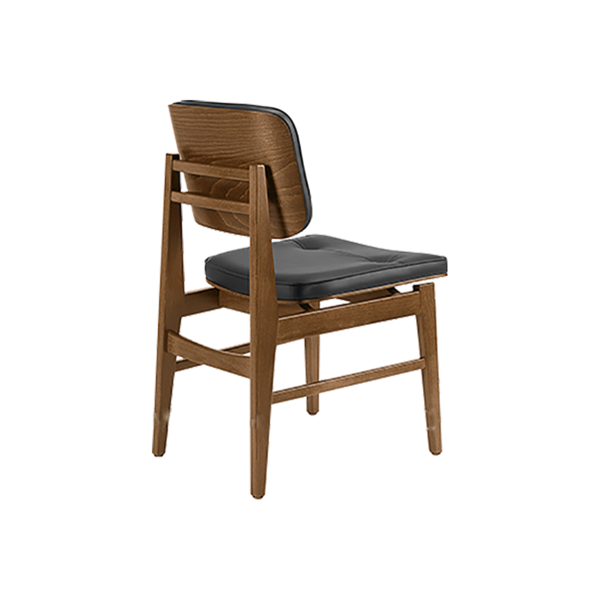 Web Hardwick Chair In Mid Century Black Leather By Insideoutcontracts