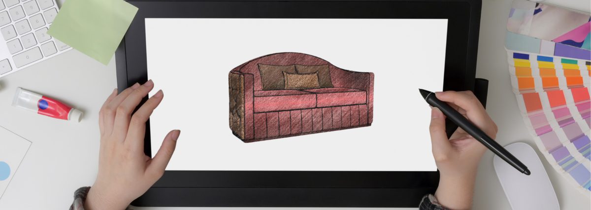 Bespoke furniture digital design sketching process